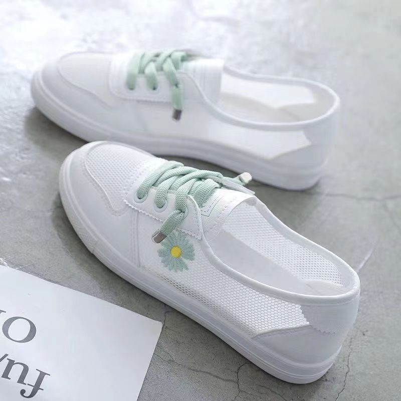 Damen lässige Sneaker mit buntem Blumenmotiv