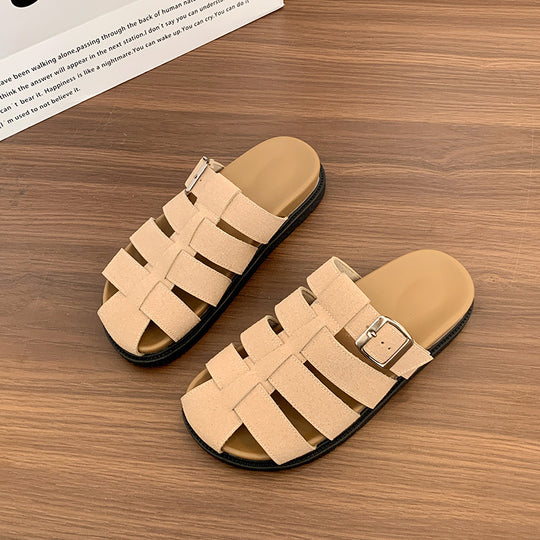 Damen Bequeme Clogs mit verstellbarem Riemen und weichem Fußbett R&B