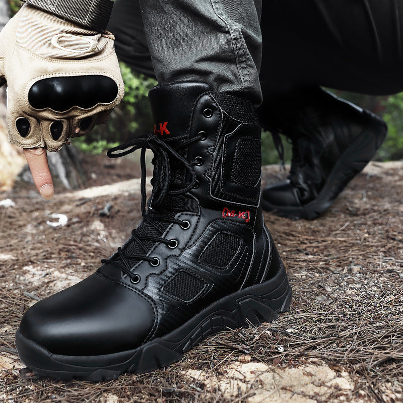 Herren strategische Einsatzstiefel mit verstärktem Knöchelschutz und rutschfester Sohle R&B