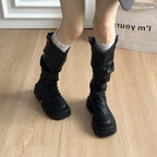 Damen Hohe Stiefel mit weichem Obermaterial und robuster Sohle R&B