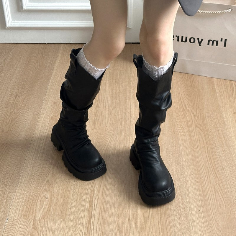 Damen Hohe Stiefel mit weichem Obermaterial und robuster Sohle R&B