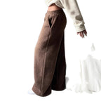 Damen Flauschige Jogginghose mit elastischem Bund und Seitennahttaschen R&B
