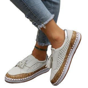 Damen Sportliche Sneaker mit atmungsaktivem Obermaterial und modischem Tassel-Detail R&B