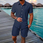 Herren Kurzarm-Shirt mit strukturiertem Design