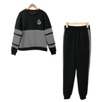 Damen modisches Sweat-Set mit karierter Struktur und lässigem Schnitt R&B