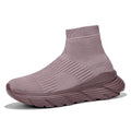 Damen nan nahtloser Strick-Freizeitsneaker mit sockenkragen und stoßdämpfender Profilsohle R&B
