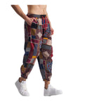 Herren lockere Freizeithose mit buntem Muster und elastischem Bund R&B