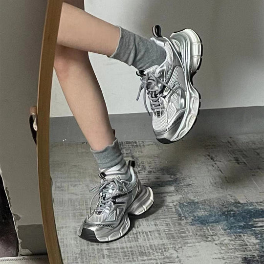 Damen Sportliche Laufschuhe mit atmungsaktiver Mesh-Oberfläche und dämpfender Sohlenkonstruktion R&B