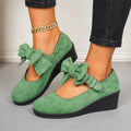 Damen Wedge-Sandalen mit dekorativem Schleifen-Detail R&B