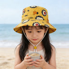 Unisex nan Kinder Sonnenhut mit verstellbarem Kinnband, breiter Krempe und fantasievollem Einhornprint  R&B
