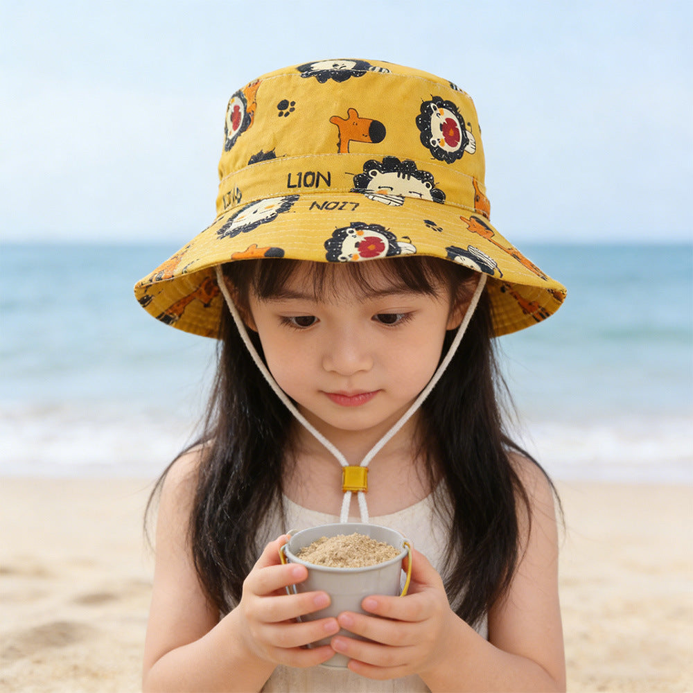 Unisex nan Kinder Sonnenhut mit verstellbarem Kinnband, breiter Krempe und fantasievollem Einhornprint  R&B