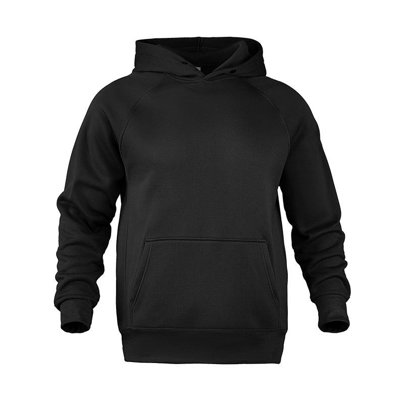 Herren nan Sweatstoff Kapuzenpullover mit Raglanärmeln, Kängurutasche und verstärktem Saum R&B