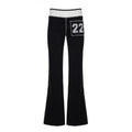 Damen Modische Bootcut-Hose mit elastischem Bund und sportlichen Applikationen R&B