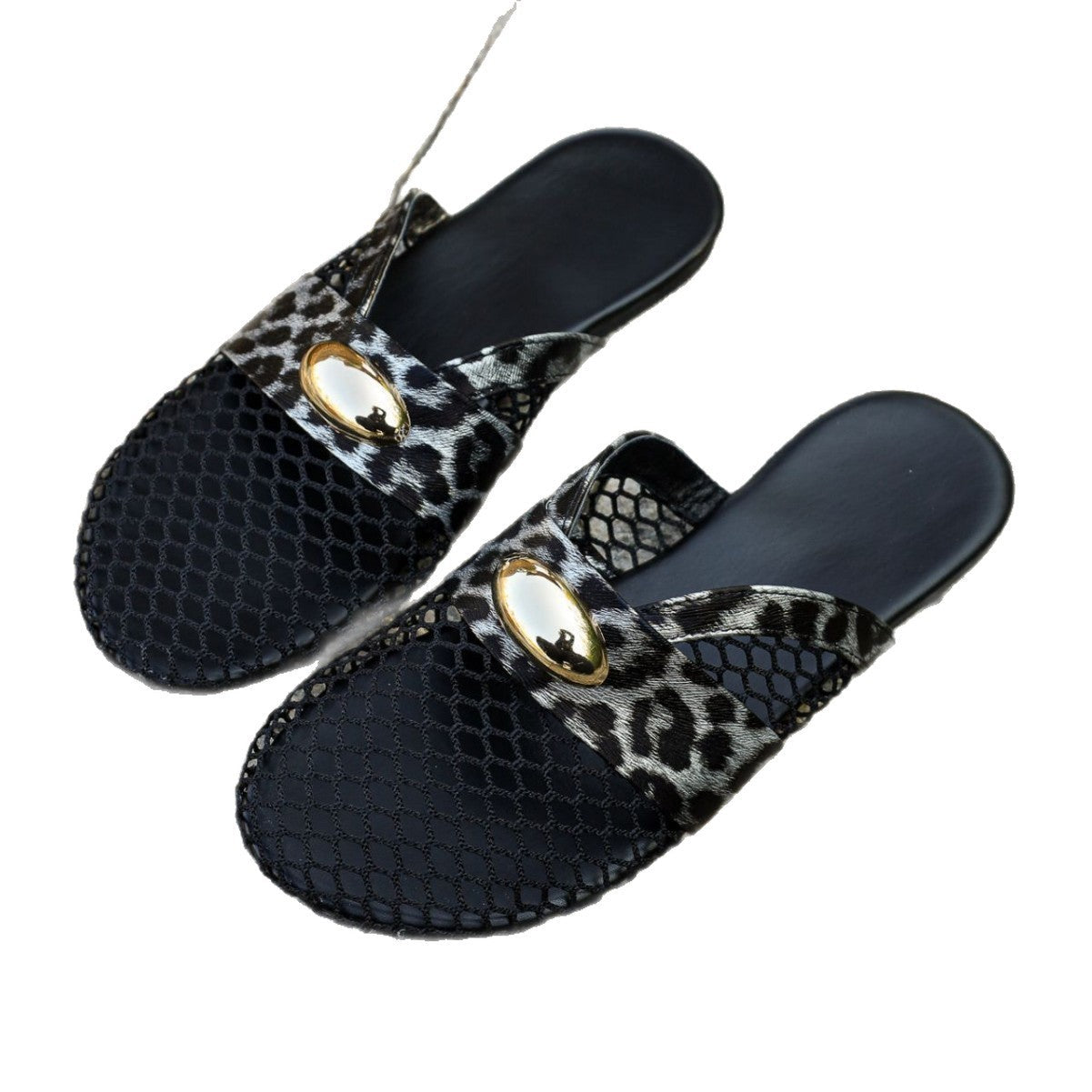 Damen trendige Netz-Sandalen mit glänzenden Akzenten und komfortablem Fußbett R&B