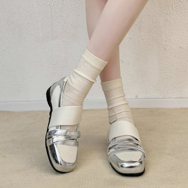 Damen modische Slipper mit innovativem Riemendesign und luxuriösem Obermaterial R&B