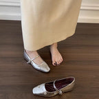 Damen modische Mary Jane Ballerinas mit eleganter Breite und verziertem Design R&B