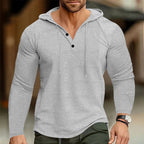Herren lässiges Kapuzenshirt mit strukturierter Oberfläche R&B