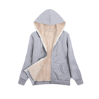 Damen kuschelige Fleecejacke mit Kapuze und Taschen R&B