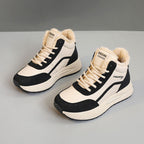 Damen Sportliche High-Top Sneakers mit warmem Fleece-Futter und rutschfester Sohle R&B