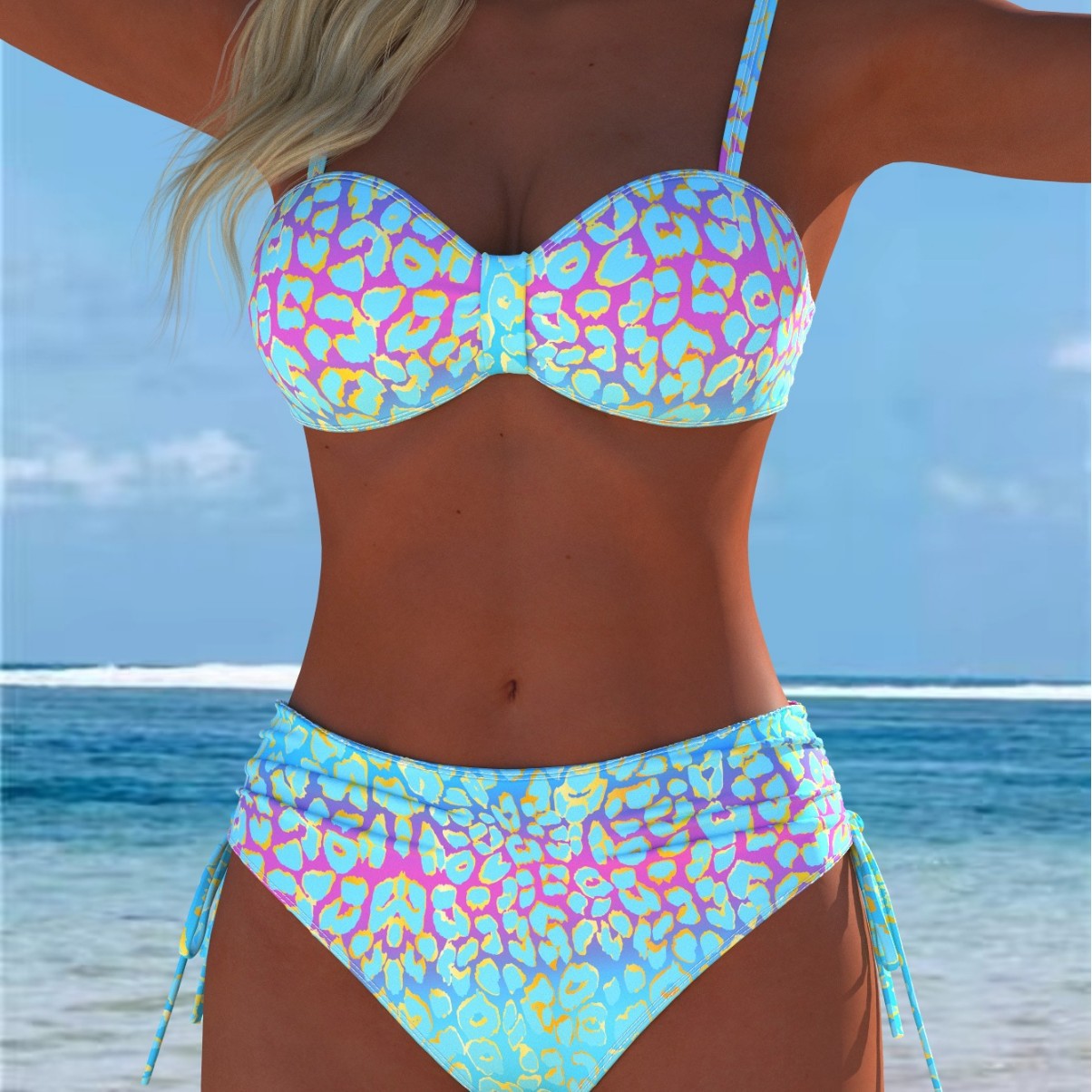 Damen Balconette-Bikini mit seitlichem BindR&Band R&B
