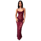 Damen Transparente Spitzenkleid mit eleganter Silhouette und figurbetonendem Design R&B
