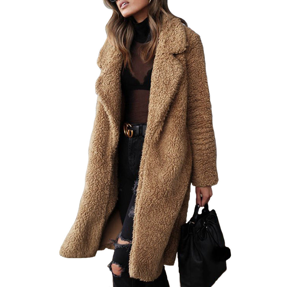 Damen Kuschelige manteau aus Teddy-Fleece R&B