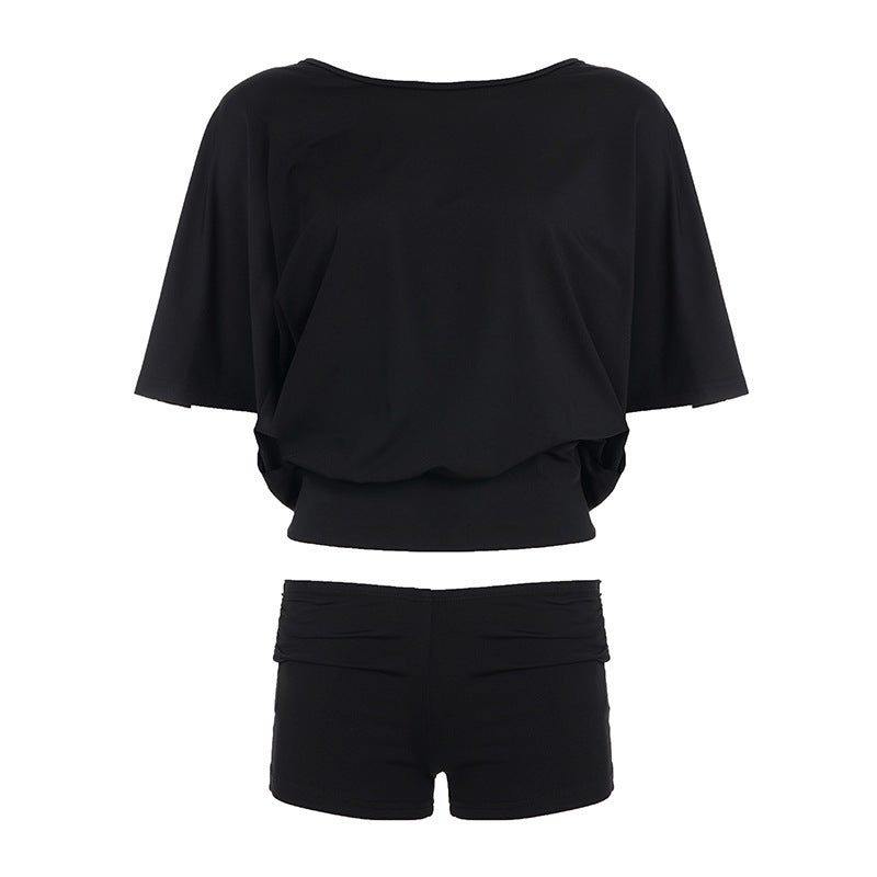 Damen Sportliches Bikini-Set mit lockerem Oberteil- und Short-Kombination R&B