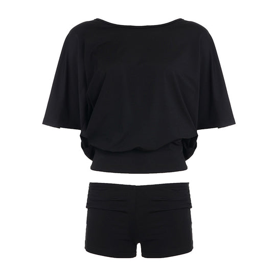 Damen Sportliches Bikini-Set mit lockerem Oberteil- und Short-Kombination R&B