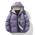 Damen isolierte Steppjacke mit Kapuze und hohem Kragen