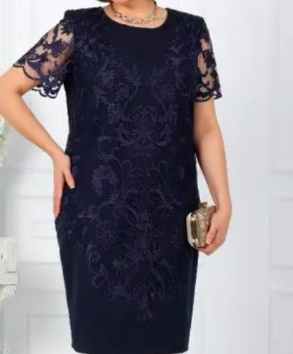 Damen Elegantes Kleid mit floraler Spitze R&B