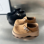 Damen Komfortable Plateau-Clogs mit modischem Schnallenverschluss und rutschfester Sohle R&B