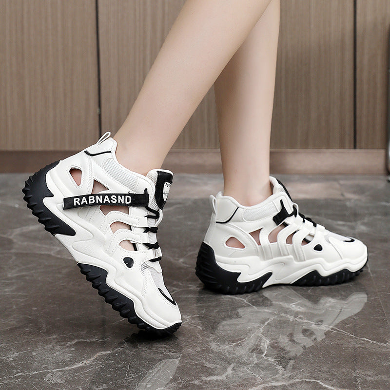 Damen Sportliche High-Top Sneakers mit atmungsaktiver Mesh-Konstruktion und dämpfender Sohle R&B