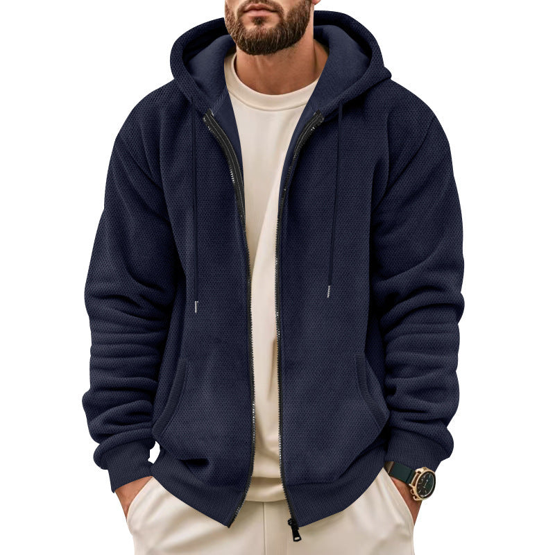 Herren Sportliche Kapuzenjacke mit atmungsaktivem Material und praktischem Reißverschluss R&B