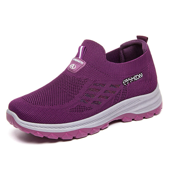 Damen Atmungsaktive Sneakers mit rutschfester Sohle und elastischem Einschlupf R&B