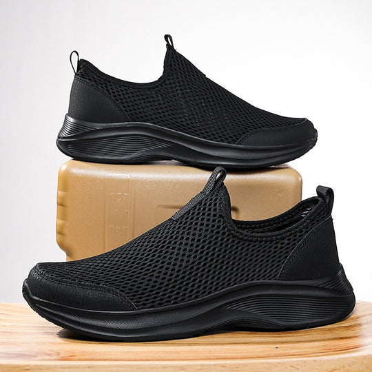 Damen Leichte und atmungsaktive Slip-On Sneakers mit flexiblem Mesh-Heel von R&B