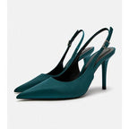 Damen Slingback-Pumps mit spitzem Zehenbereich und elegantem Fersenriemen R&B