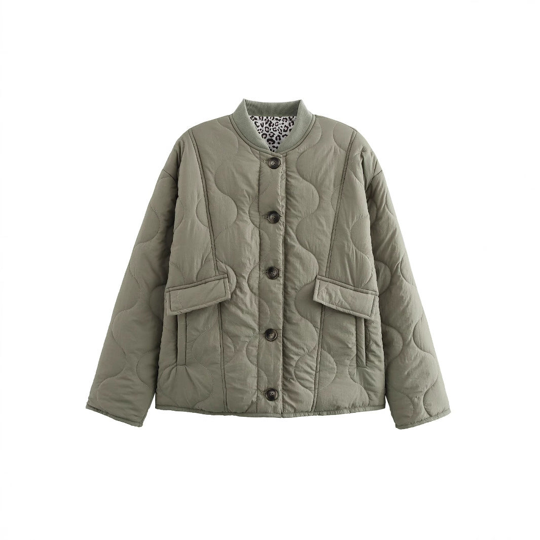 Damen gesteppte Freizeitjacke mit praktischen Taschen R&B