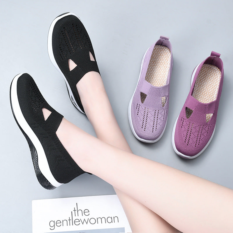 Damen Atmungsaktive Slip-On Sneakers mit elastischem Design