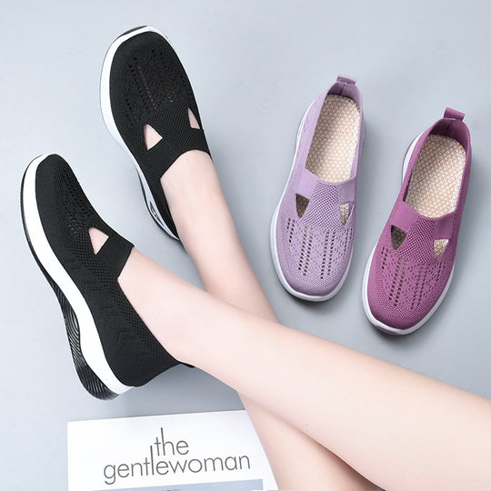 Damen Atmungsaktive Slip-On Sneakers mit elastischem Design R&B