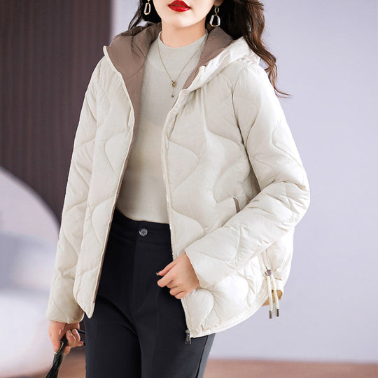 Damen isolierte Pufferjacke mit hohem Kragen und praktischen Reisverschlusstaschen R&B