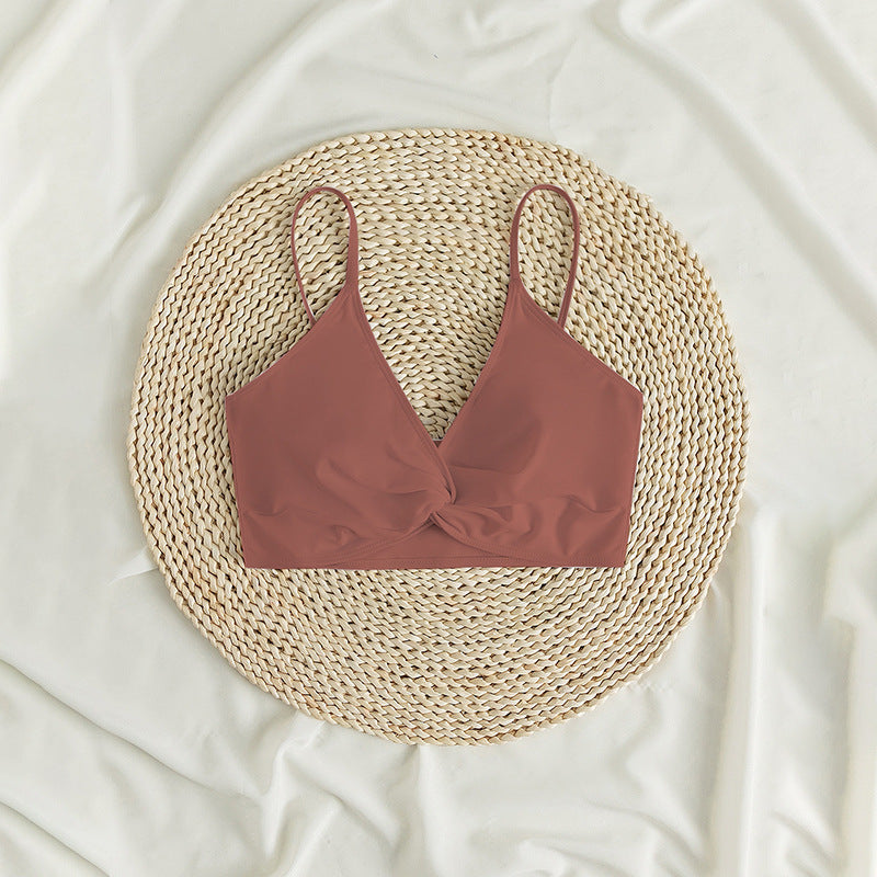 Damen Bikini-Oberteil mit Wickeldesign und verstellbaren Trägern R&B