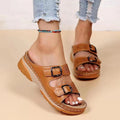 Damen Komfortable Riemchensandalen mit verstellbaren Schnallen und ergonomischem Fußbett R&B