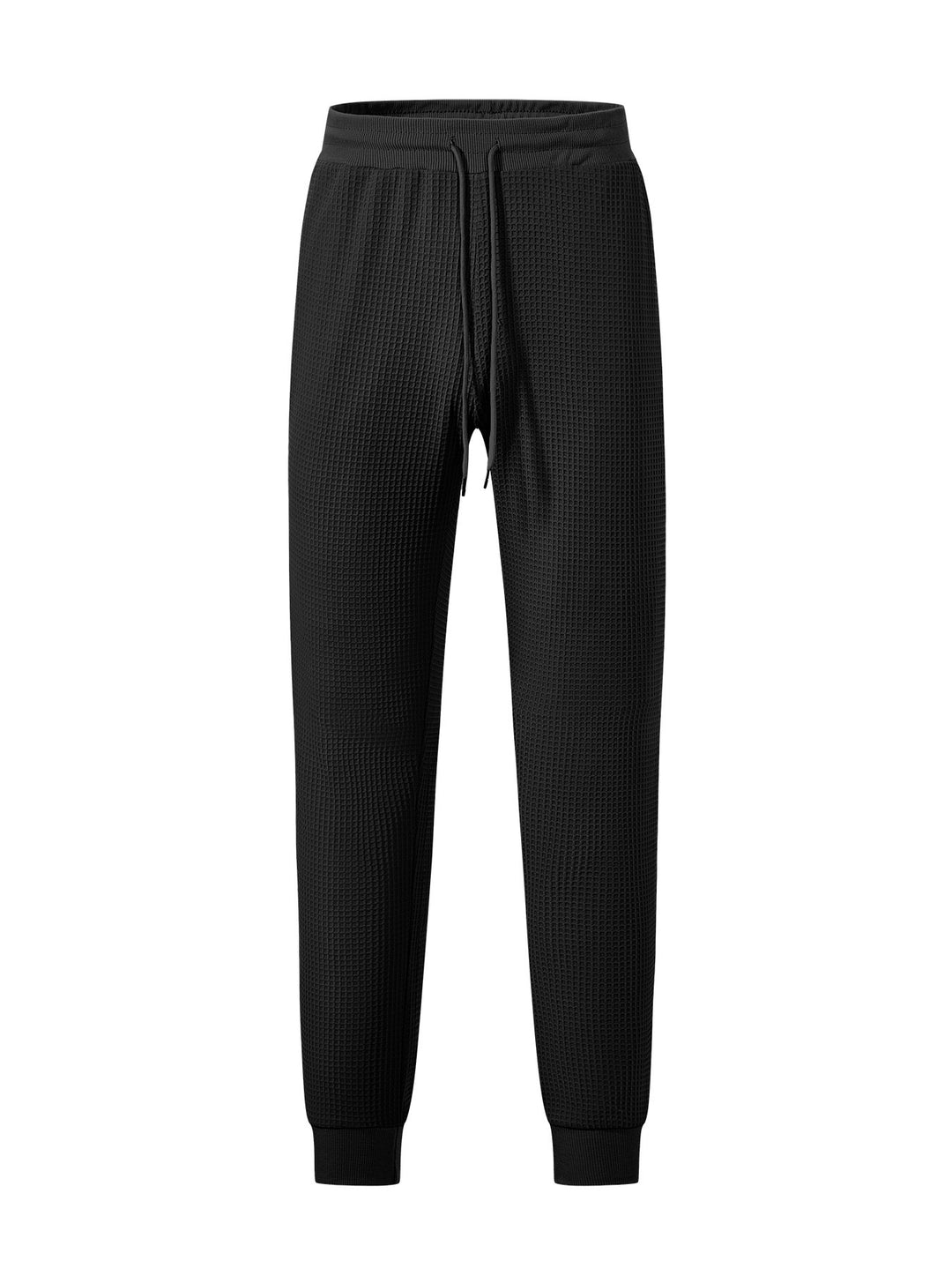 Herren nan feinstrukturierte Jersey-Loungehose konisch geschnitten mit Tunnelzugbund und gerippten Beinabschlüssen R&B
