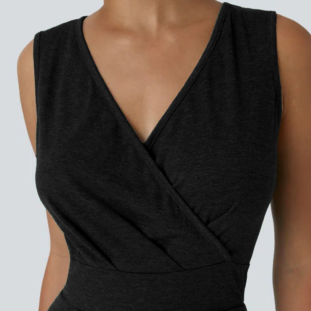 Damen Wickelkleid mit asymmetrischem Saum und elegantem Schnitt R&B