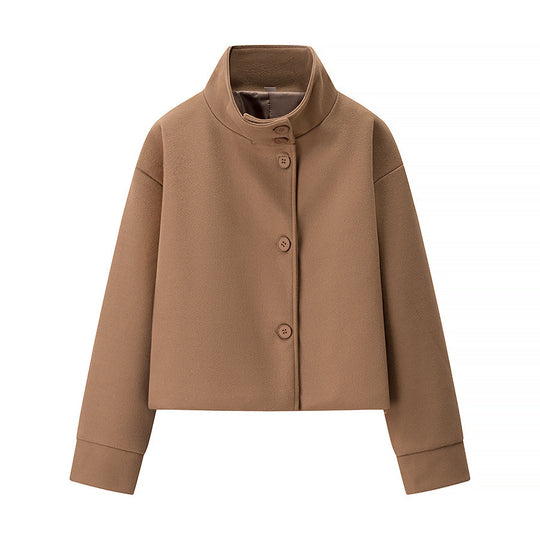 Damen Kurzjacke mit modernem Kragen und eleganten Knopfdetails R&B