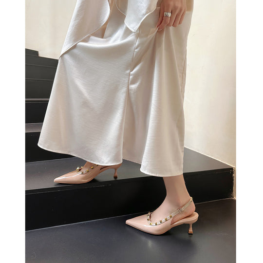 Damen Slingback-Pumps mit modischem Nieten-Design R&B