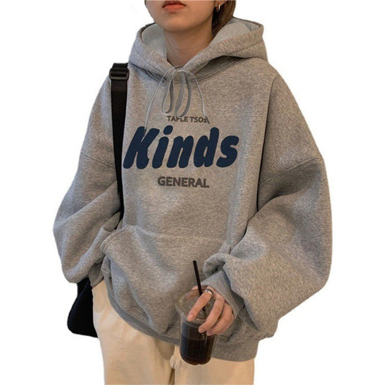 Damen Kapuzenpullover mit lässigem Schnitt und modernem Schriftzug