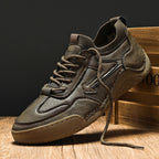 Herren Sportliche Leder Sneakers mit atmungsaktiver Sohle R&B