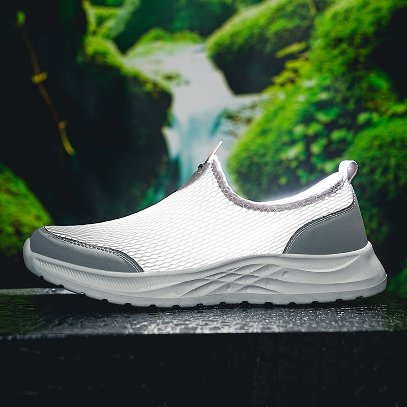 Damen Atmungsaktive Slip-On Sneakers mit stoßdämpfendem Fußbett und flexiblem Obermaterial