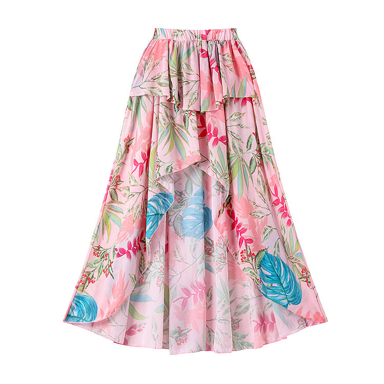 Damen Einteiler Badeanzug mit stilvollem Rüschendesign und floralem Muster R&B